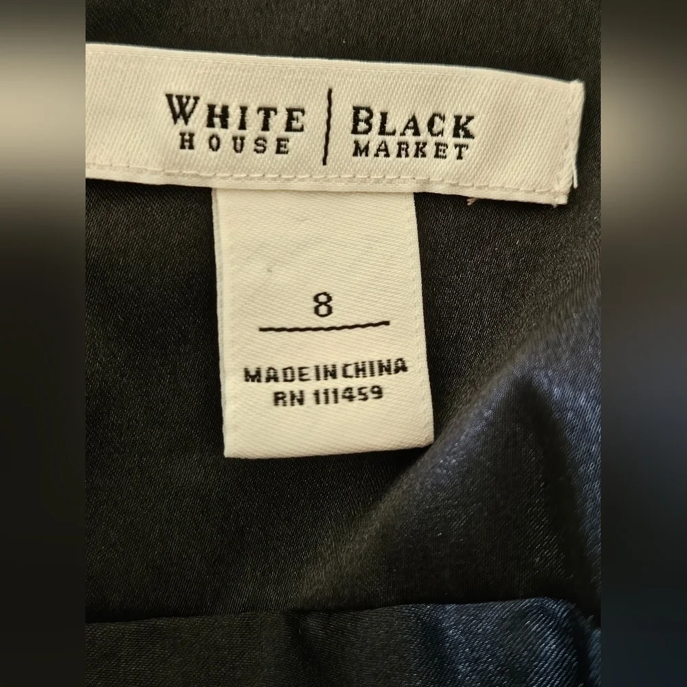 WHITE HOUSE BLACK MARKET 100% Silk Party Cocktail Empire Waist V-Neck Dress-Size